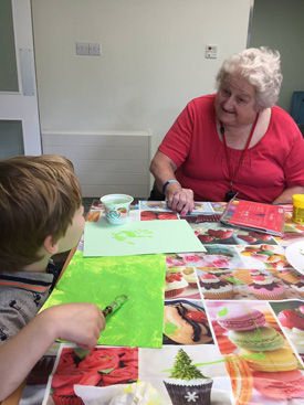 Residents at The Oaks Care Home, in Lexden, Colchester, entertained seven children from the Lexden Lodge Kindergarten recently as part of a newly-launched intergenerational playdate programme.